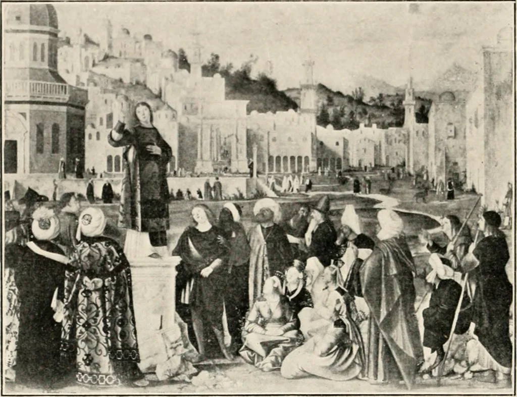 An illustration from Paintings of the Louvre, Italian and Spanish, 1905, leaf 101
