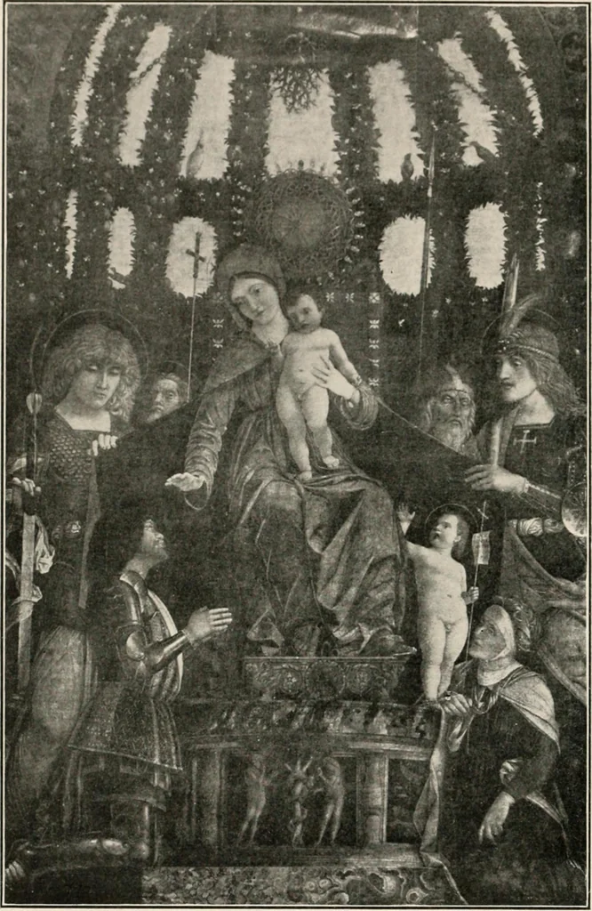 An illustration from Paintings of the Louvre, Italian and Spanish, 1905, leaf 105