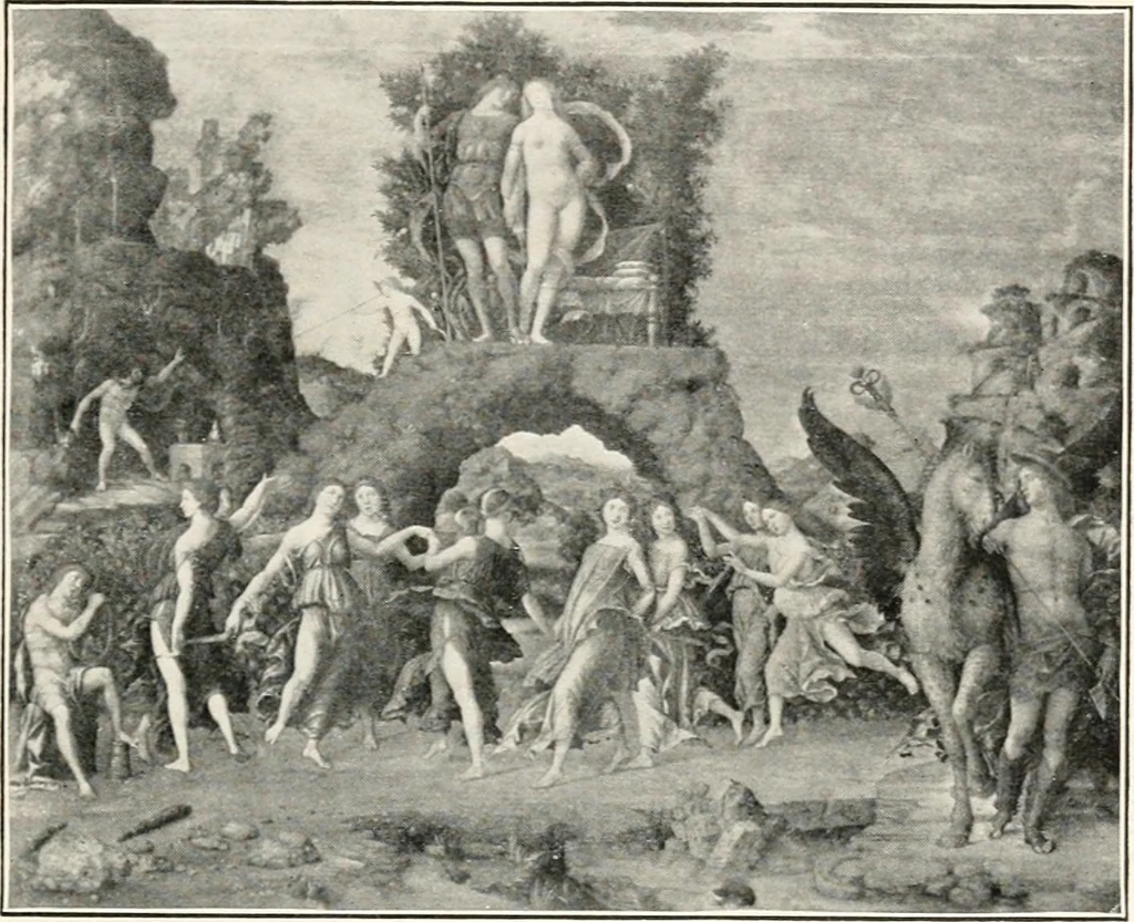 An illustration from Paintings of the Louvre, Italian and Spanish, 1905, leaf 108