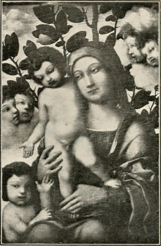 An illustration from Paintings of the Louvre, Italian and Spanish, 1905, leaf 109