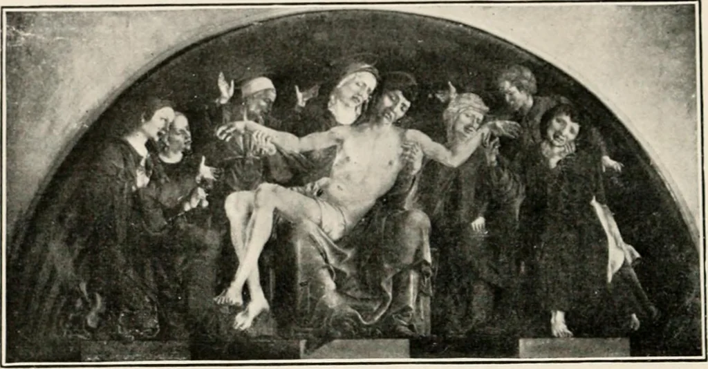 An illustration from Paintings of the Louvre, Italian and Spanish, 1905, leaf 113