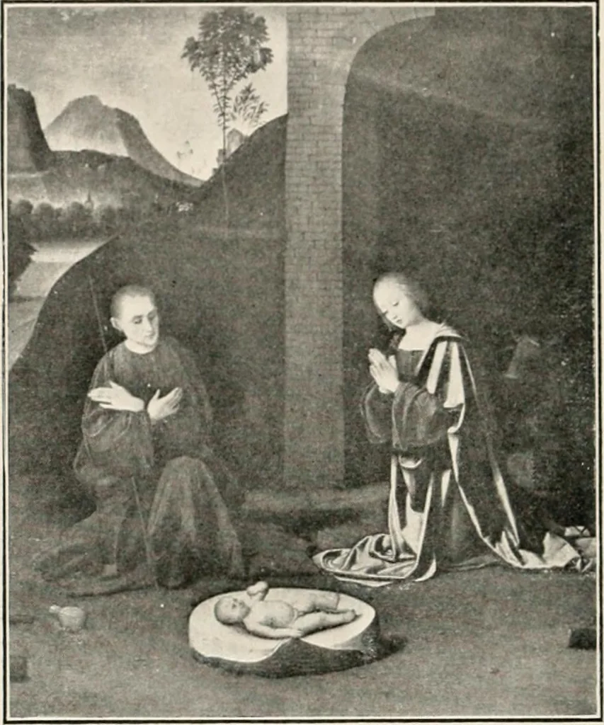 An illustration from Paintings of the Louvre, Italian and Spanish, 1905, leaf 117