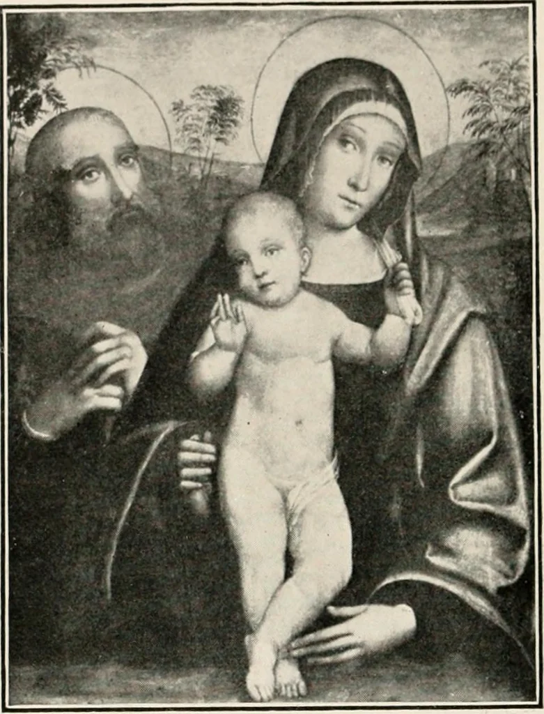 An illustration from Paintings of the Louvre, Italian and Spanish, 1905, leaf 119