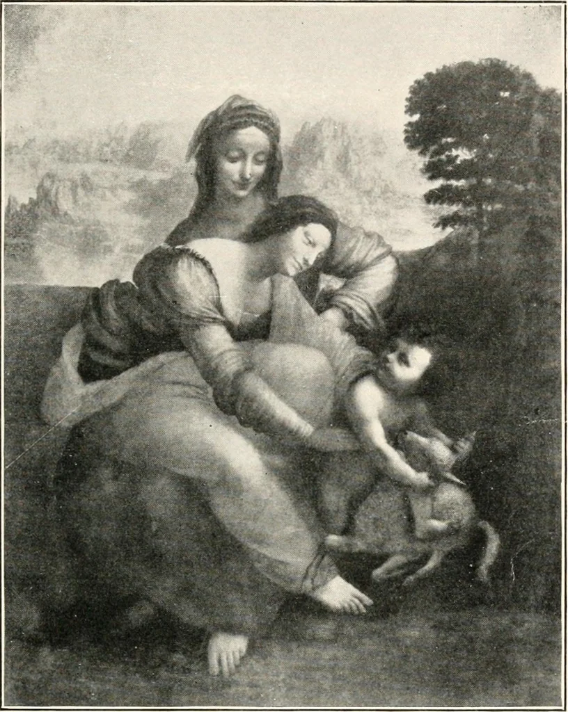 An illustration from Paintings of the Louvre, Italian and Spanish, 1905, leaf 132