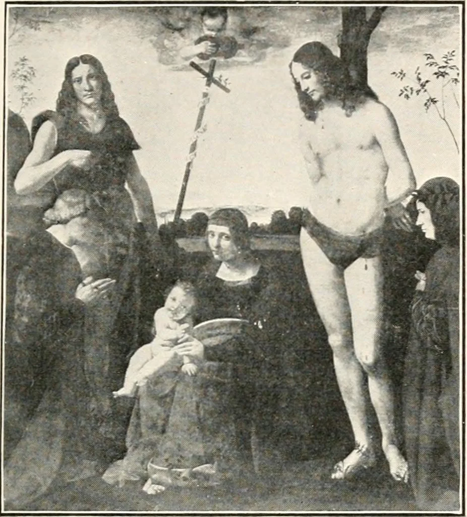 An illustration from Paintings of the Louvre, Italian and Spanish, 1905, leaf 136