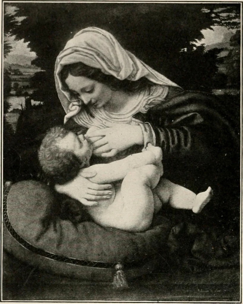 An illustration from Paintings of the Louvre, Italian and Spanish, 1905, leaf 139