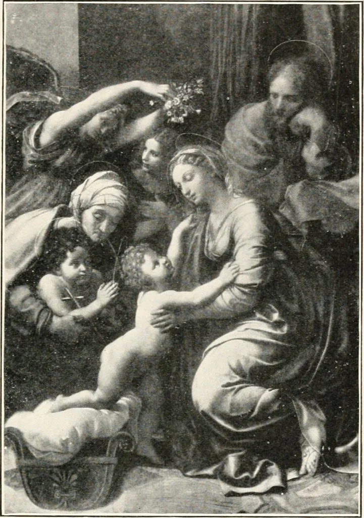 An illustration from Paintings of the Louvre, Italian and Spanish, 1905, leaf 158
