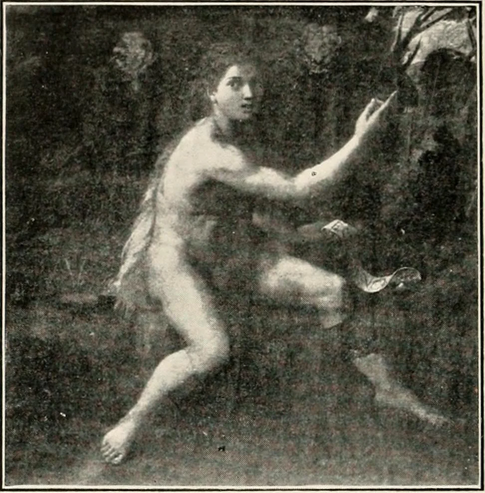An illustration from Paintings of the Louvre, Italian and Spanish, 1905, leaf 159