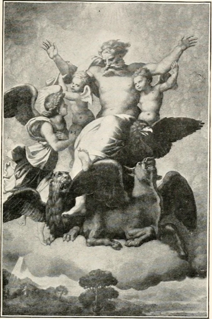 An illustration from Paintings of the Louvre, Italian and Spanish, 1905, leaf 160