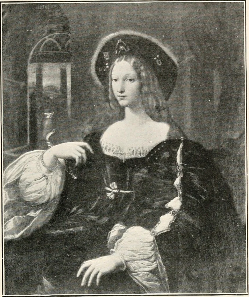 An illustration from Paintings of the Louvre, Italian and Spanish, 1905, leaf 164