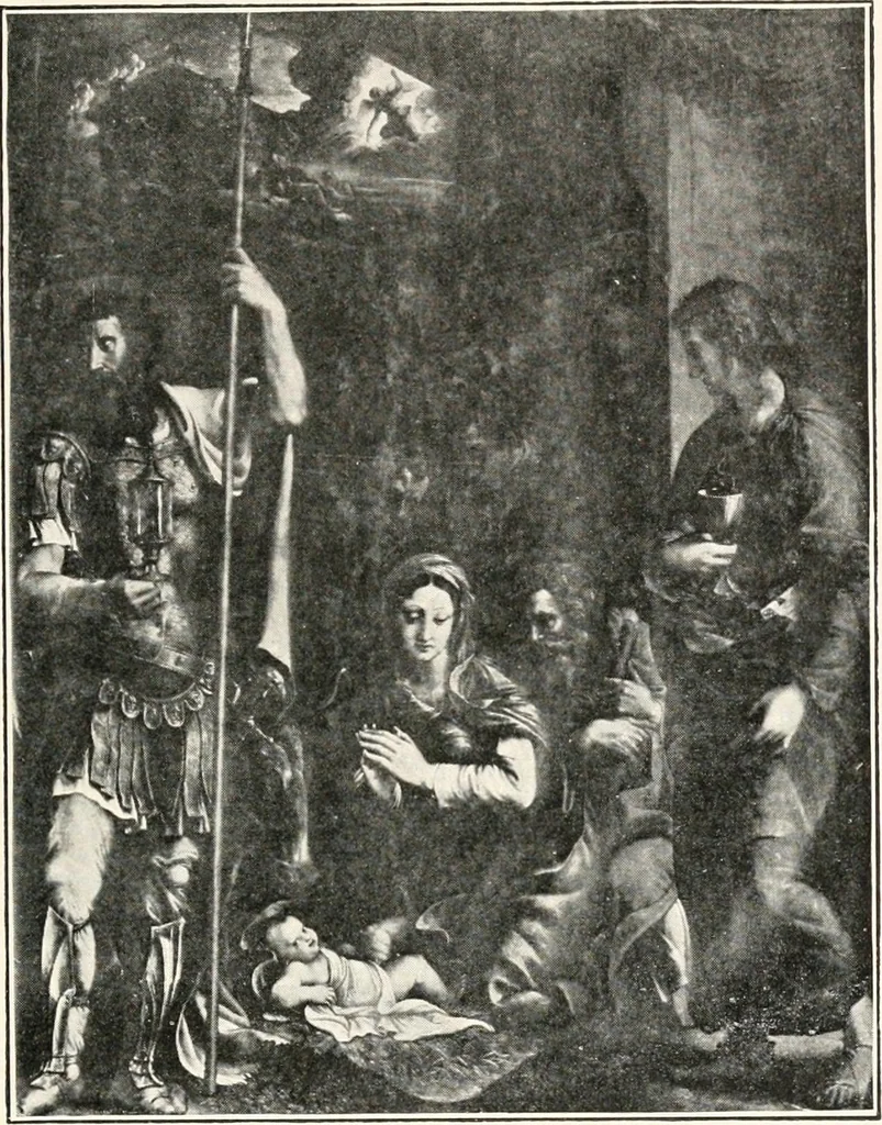 An illustration from Paintings of the Louvre, Italian and Spanish, 1905, leaf 166