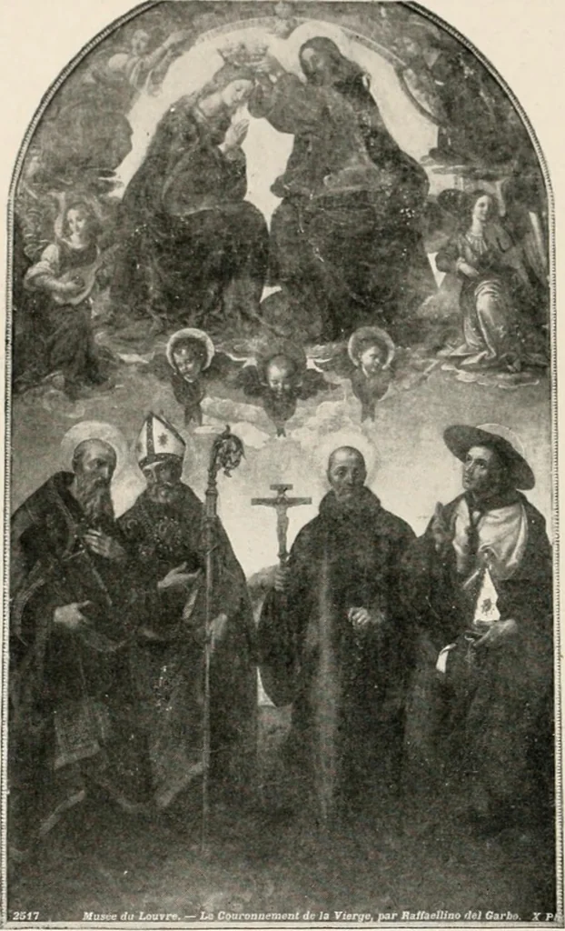 An illustration from Paintings of the Louvre, Italian and Spanish, 1905, leaf 171