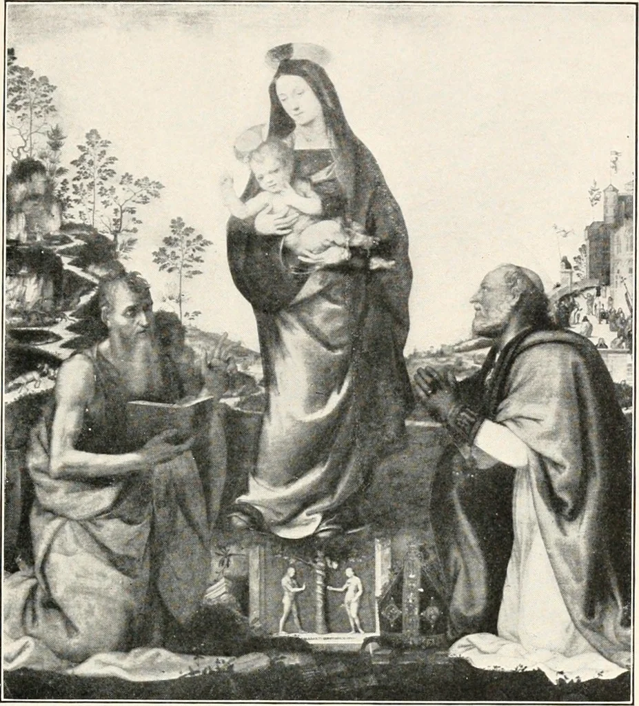 An illustration from Paintings of the Louvre, Italian and Spanish, 1905, leaf 176
