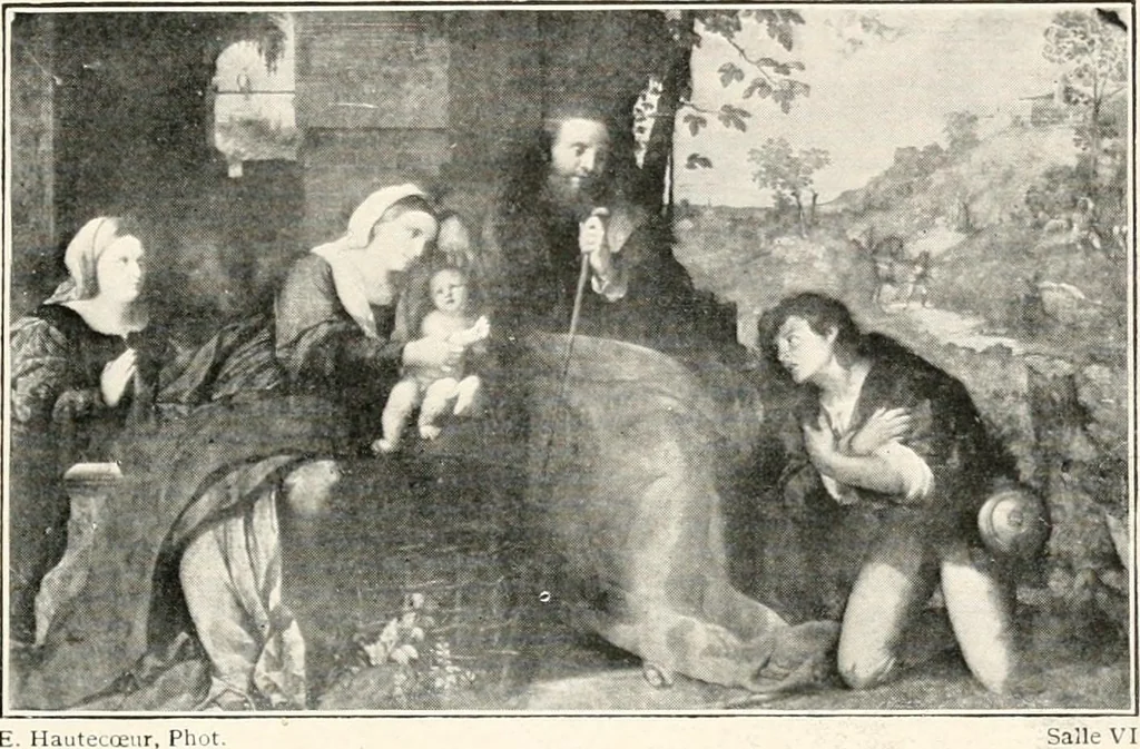 An illustration from Paintings of the Louvre, Italian and Spanish, 1905, leaf 186