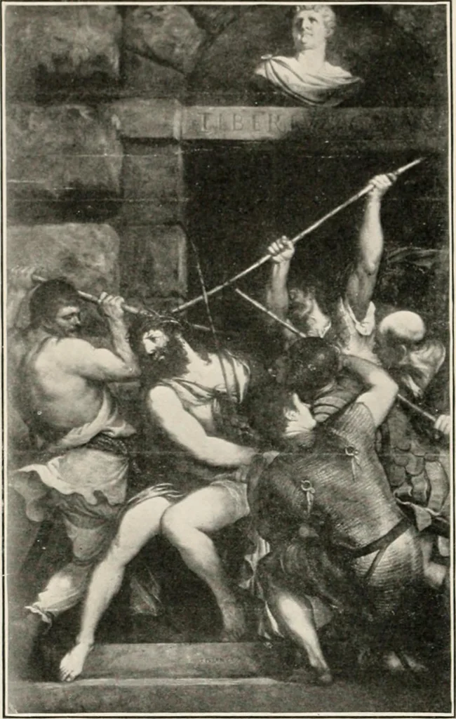An illustration from Paintings of the Louvre, Italian and Spanish, 1905, leaf 195