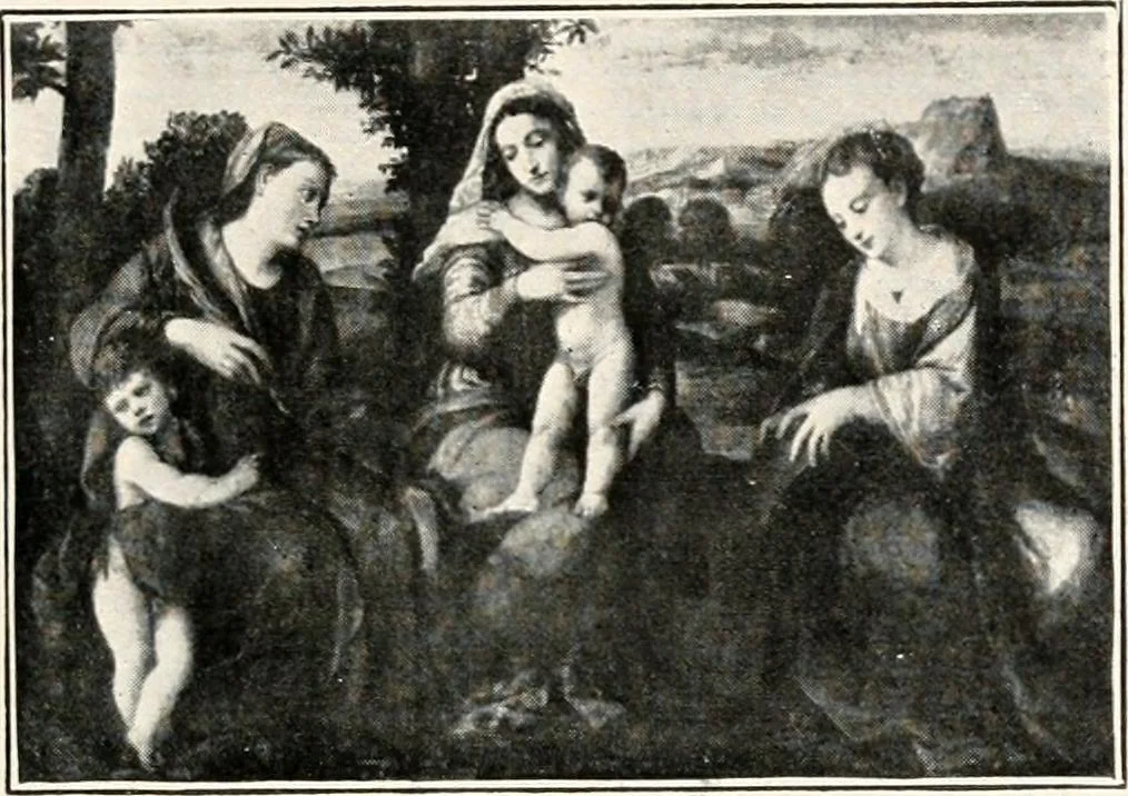 An illustration from Paintings of the Louvre, Italian and Spanish, 1905, leaf 204