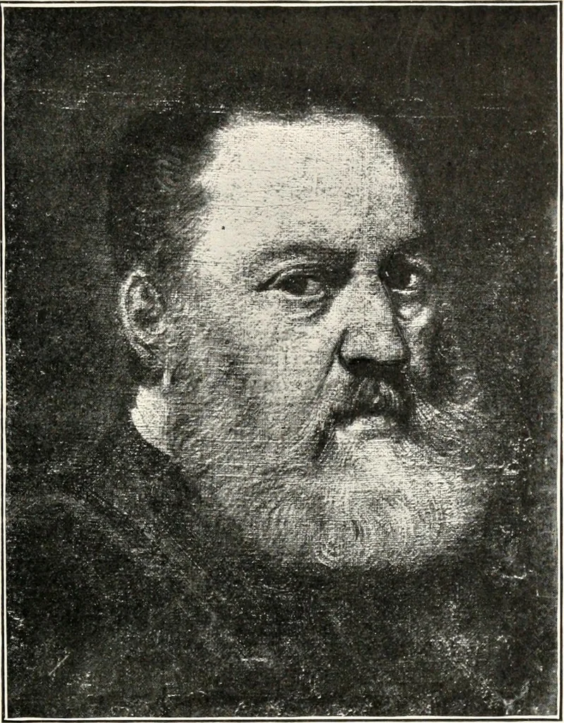 An illustration from Paintings of the Louvre, Italian and Spanish, 1905, leaf 210