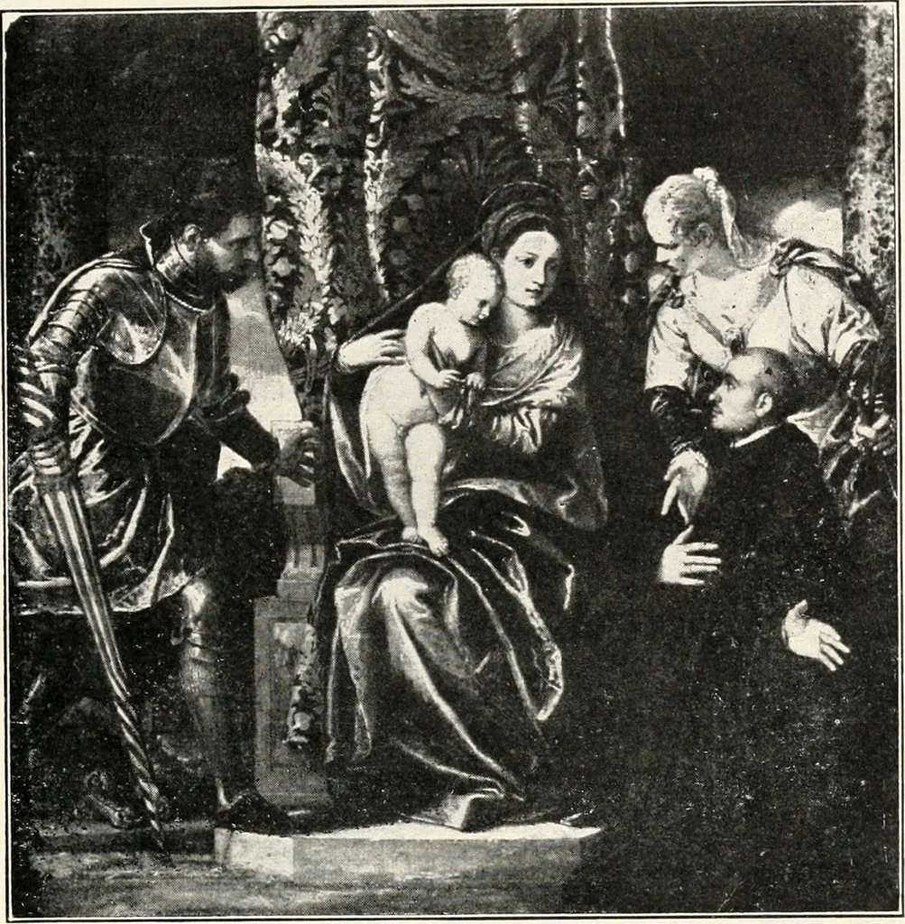 An illustration from Paintings of the Louvre, Italian and Spanish, 1905, leaf 218