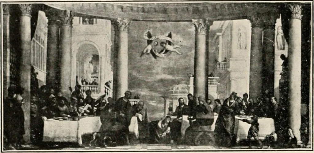 An illustration from Paintings of the Louvre, Italian and Spanish, 1905, leaf 221