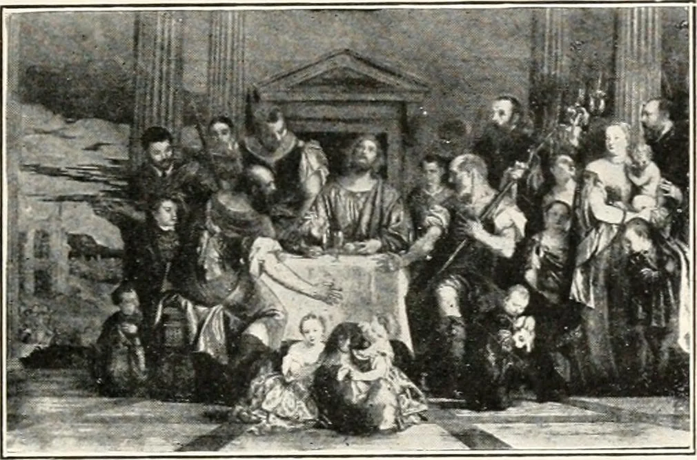 An illustration from Paintings of the Louvre, Italian and Spanish, 1905, leaf 222