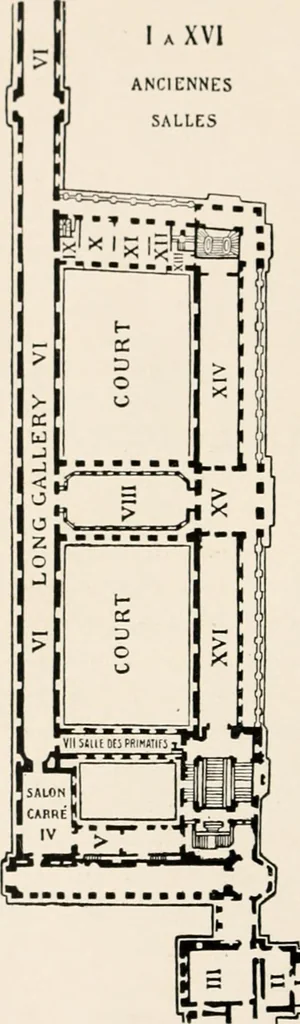 An illustration from Paintings of the Louvre, Italian and Spanish, 1905, leaf 23