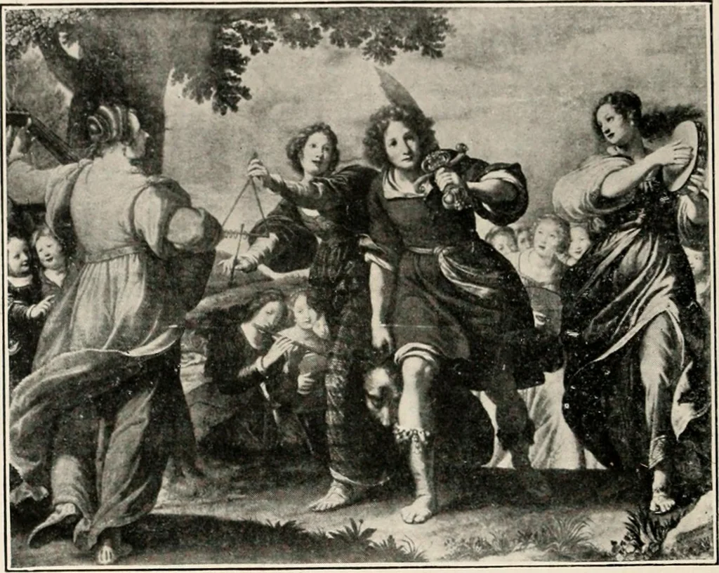 An illustration from Paintings of the Louvre, Italian and Spanish, 1905, leaf 255
