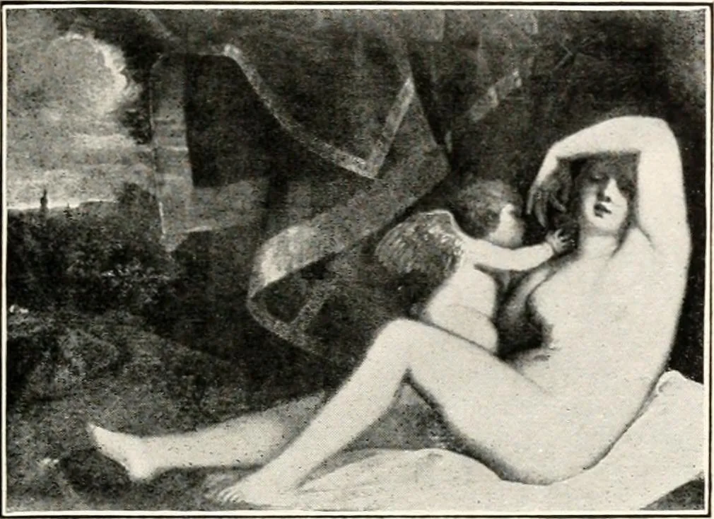An illustration from Paintings of the Louvre, Italian and Spanish, 1905, leaf 258