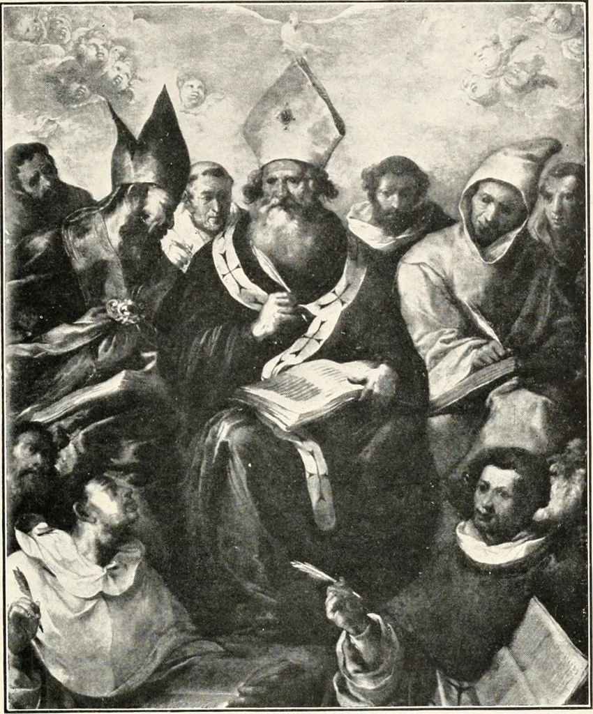 An illustration from Paintings of the Louvre, Italian and Spanish, 1905, leaf 266