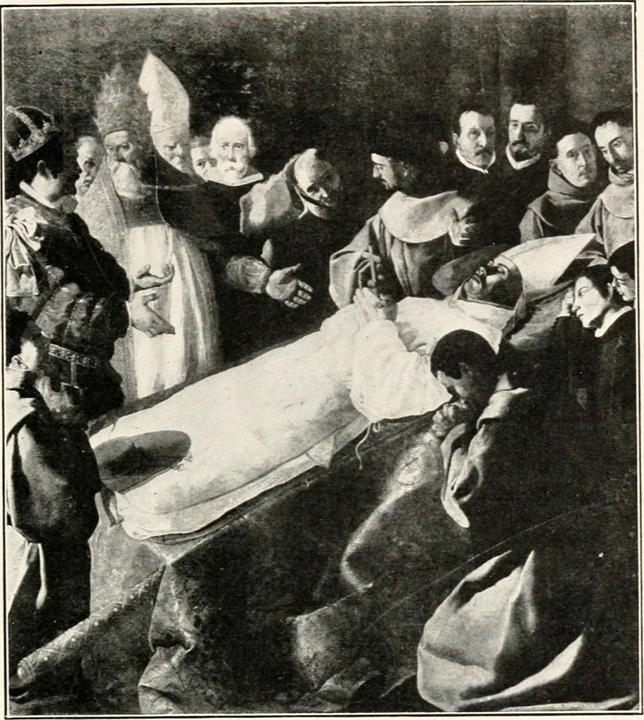 An illustration from Paintings of the Louvre, Italian and Spanish, 1905, leaf 268
