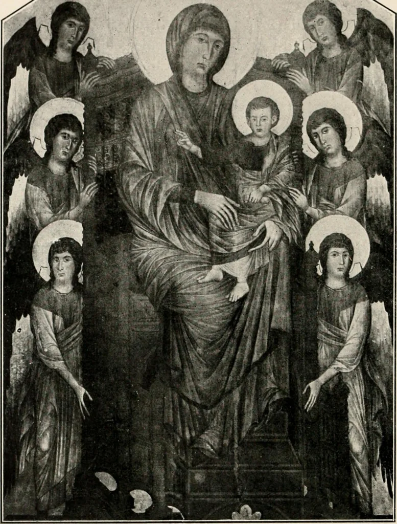 An illustration from Paintings of the Louvre, Italian and Spanish, 1905, leaf 29