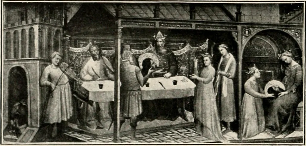 An illustration from Paintings of the Louvre, Italian and Spanish, 1905, leaf 35