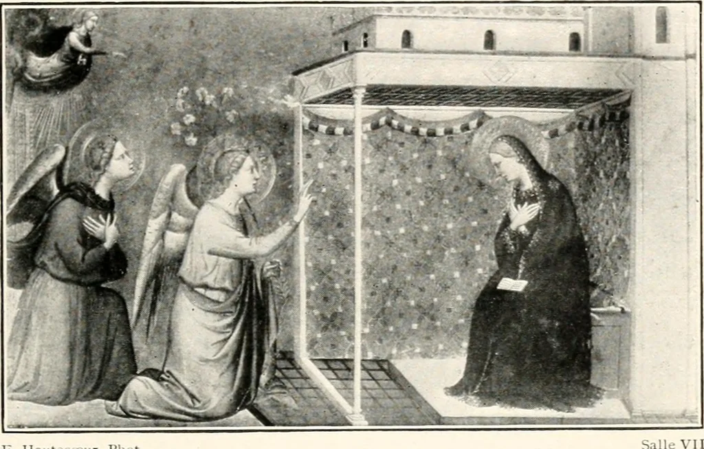 An illustration from Paintings of the Louvre, Italian and Spanish, 1905, leaf 36