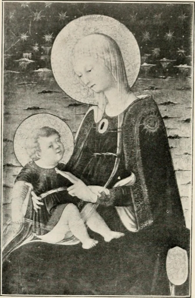An illustration from Paintings of the Louvre, Italian and Spanish, 1905, leaf 49