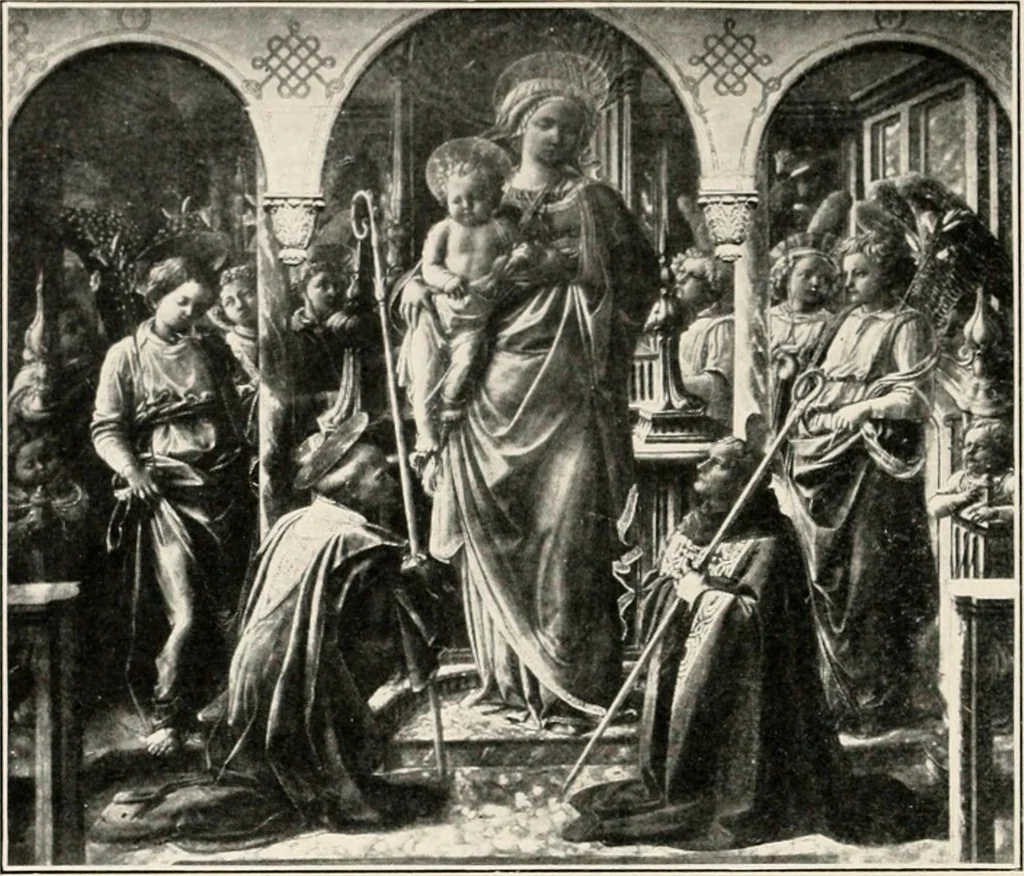 An illustration from Paintings of the Louvre, Italian and Spanish, 1905, leaf 53