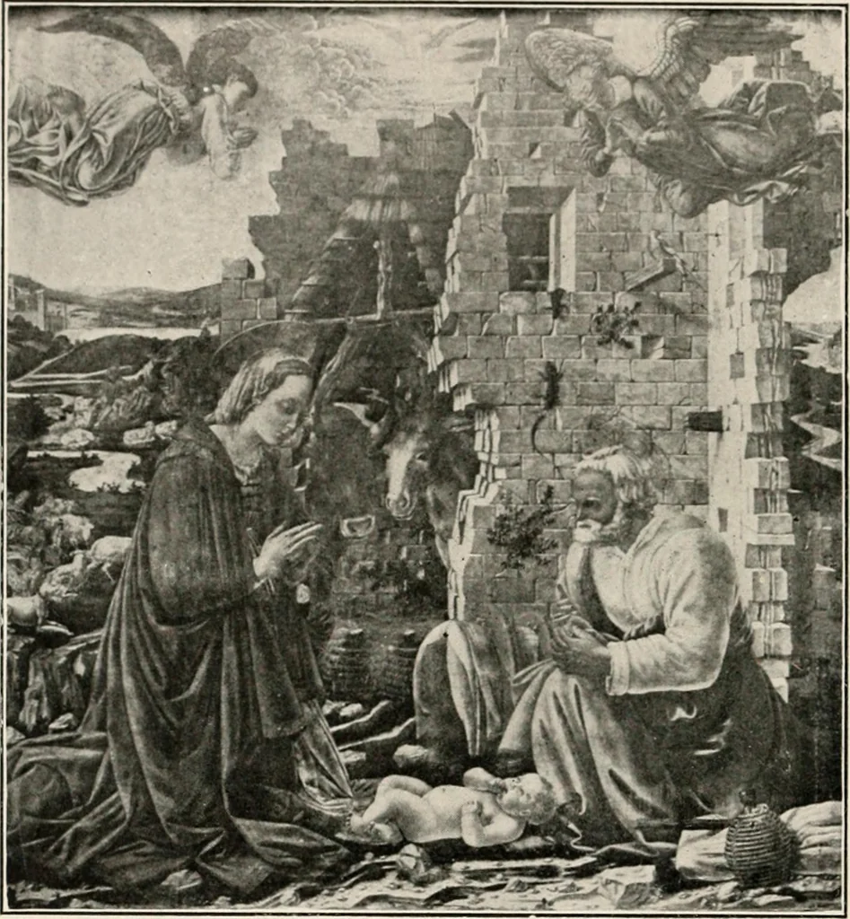 An illustration from Paintings of the Louvre, Italian and Spanish, 1905, leaf 55