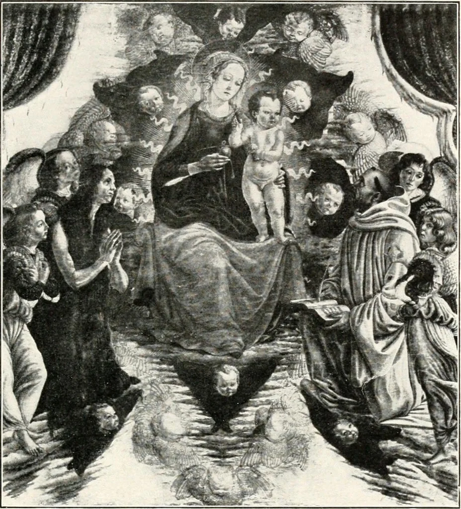 An illustration from Paintings of the Louvre, Italian and Spanish, 1905, leaf 62