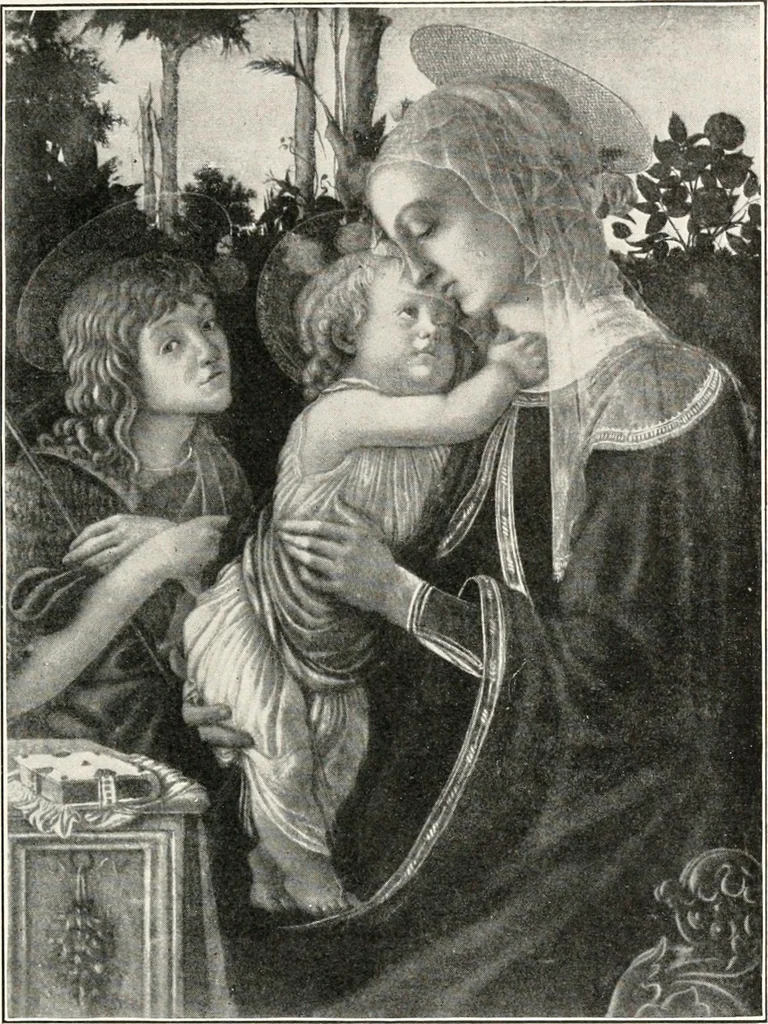 An illustration from Paintings of the Louvre, Italian and Spanish, 1905, leaf 68