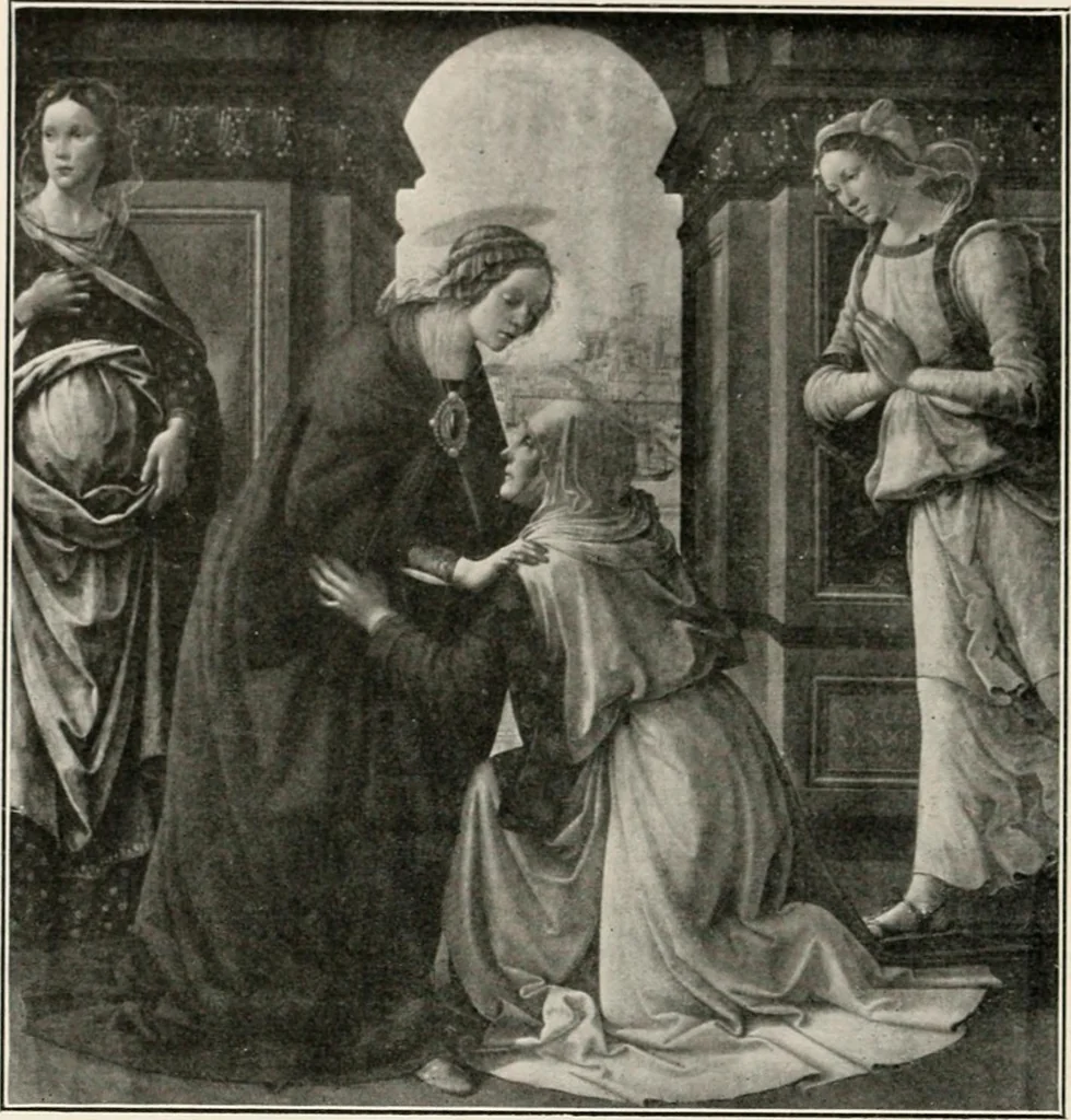 An illustration from Paintings of the Louvre, Italian and Spanish, 1905, leaf 71