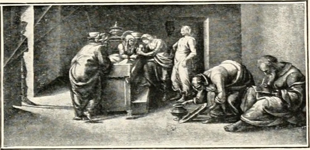 An illustration from Paintings of the Louvre, Italian and Spanish, 1905, leaf 76
