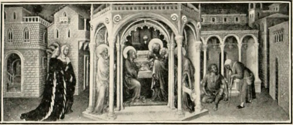 An illustration from Paintings of the Louvre, Italian and Spanish, 1905, leaf 81