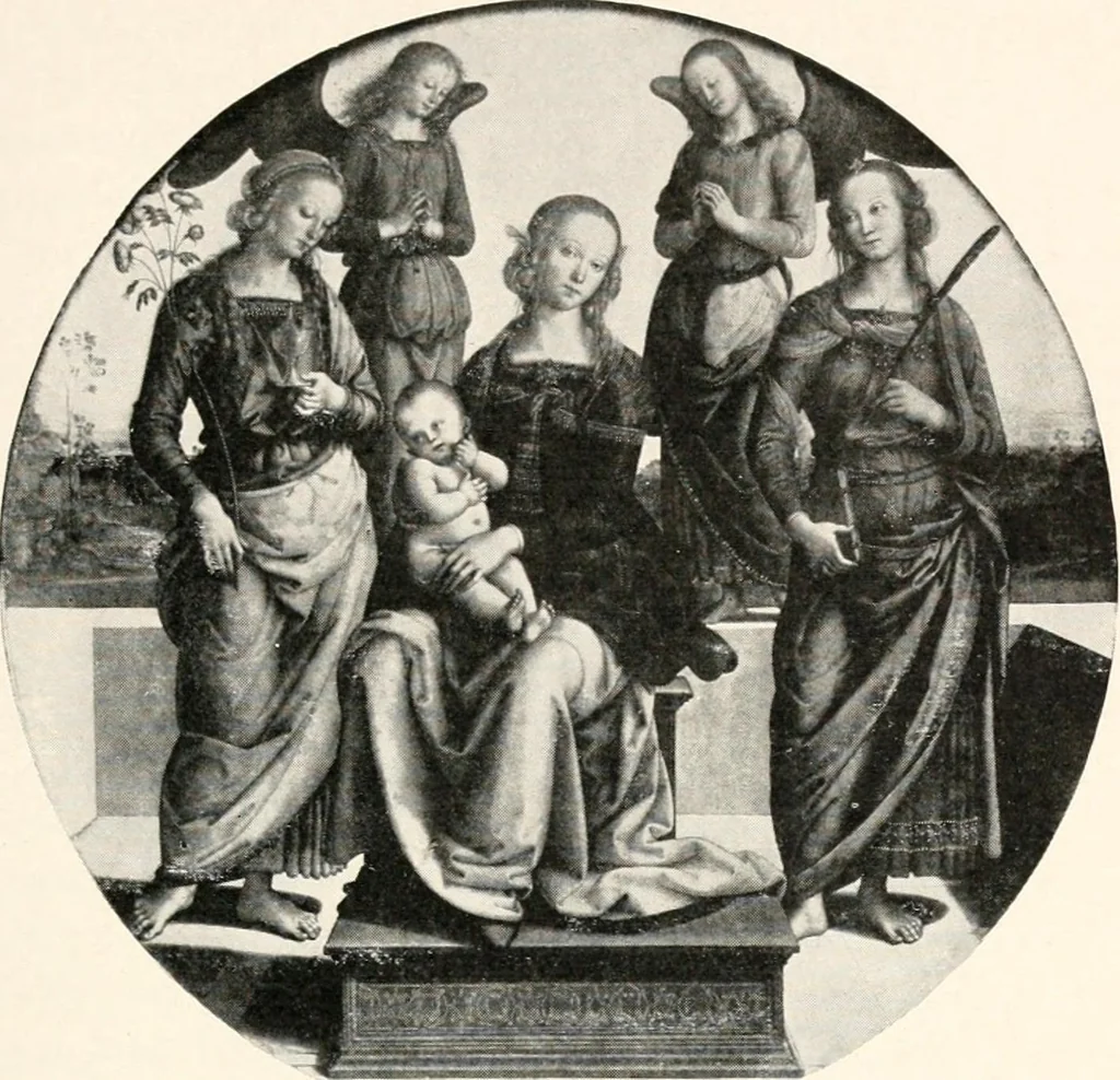 An illustration from Paintings of the Louvre, Italian and Spanish, 1905, leaf 84