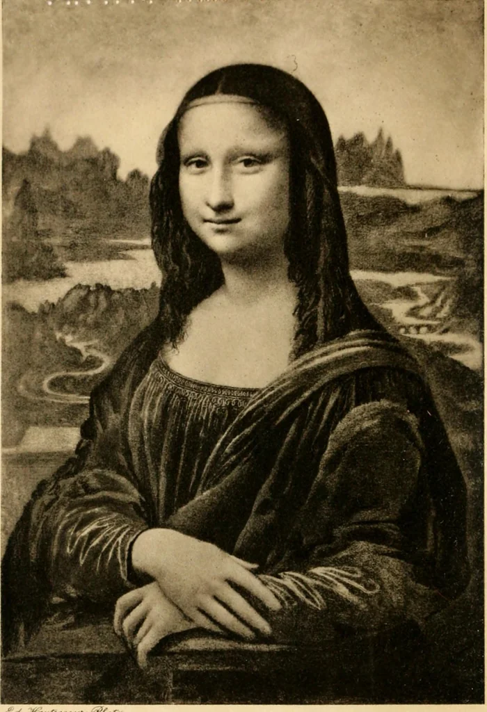 An illustration from Paintings of the Louvre, Italian and Spanish, 1905, leaf 9