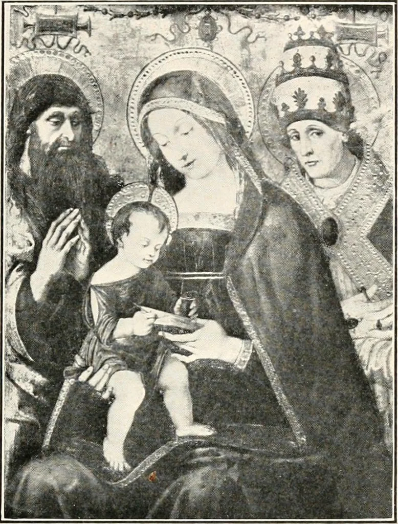 An illustration from Paintings of the Louvre, Italian and Spanish, 1905, leaf 90
