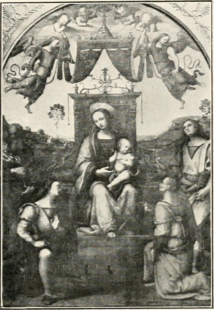 An illustration from Paintings of the Louvre, Italian and Spanish, 1905, leaf 92