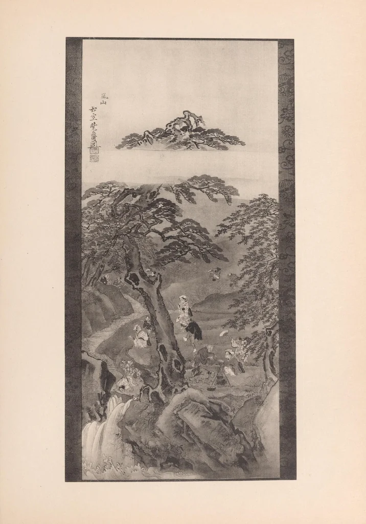 An illustration from Paintings and studies by Kawanabé Kyōsai. : An illustrated and descriptive catalogue of a collection of paintings, studies, and sketches, by the above artist, with explanatory notes on the principles, materials, and technique, of Japanese painting, 1911, leaf 165