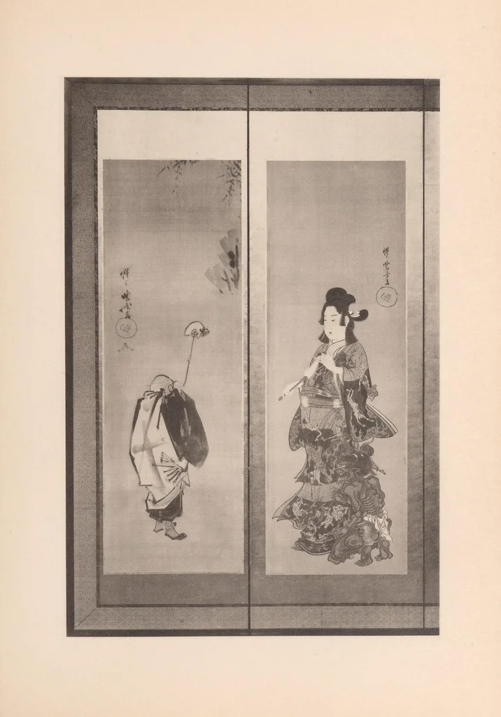 An illustration from Paintings and studies by Kawanabé Kyōsai. : An illustrated and descriptive catalogue of a collection of paintings, studies, and sketches, by the above artist, with explanatory notes on the principles, materials, and technique, of Japanese painting, 1911, leaf 247