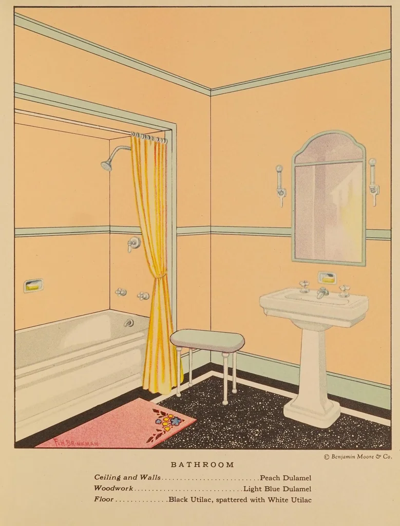 An illustration from [Paints for interior decorations] : Benjamin Moore & Co, 1930, leaf 17