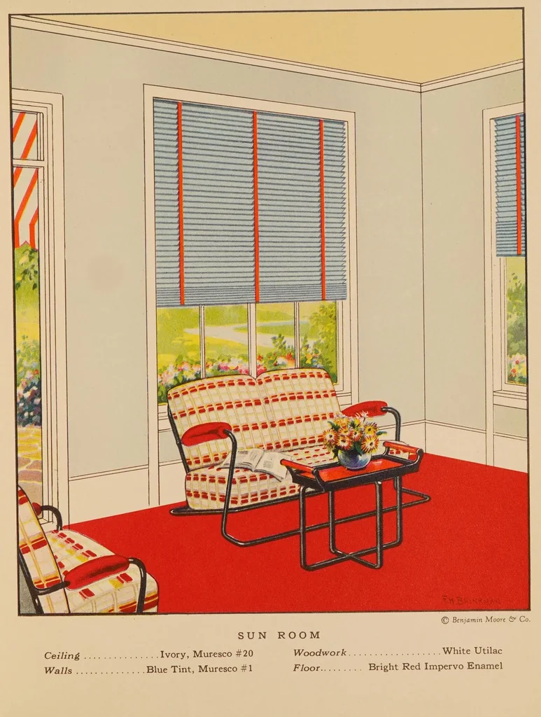 An illustration from [Paints for interior decorations] : Benjamin Moore & Co, 1930, leaf 21