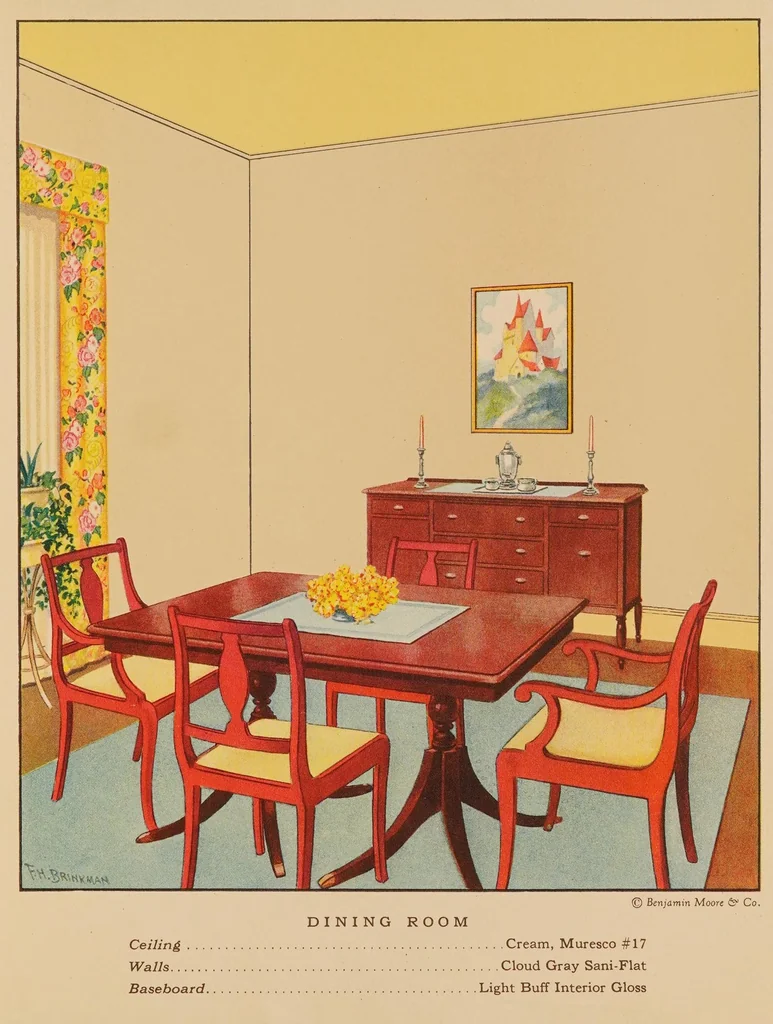 An illustration from [Paints for interior decorations] : Benjamin Moore & Co, 1930, leaf 5