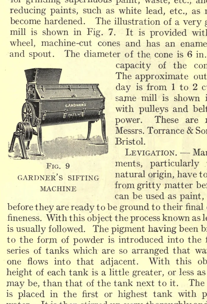 An illustration from Paints and varnishes, with special reference to their properties and uses, 1919, leaf 92